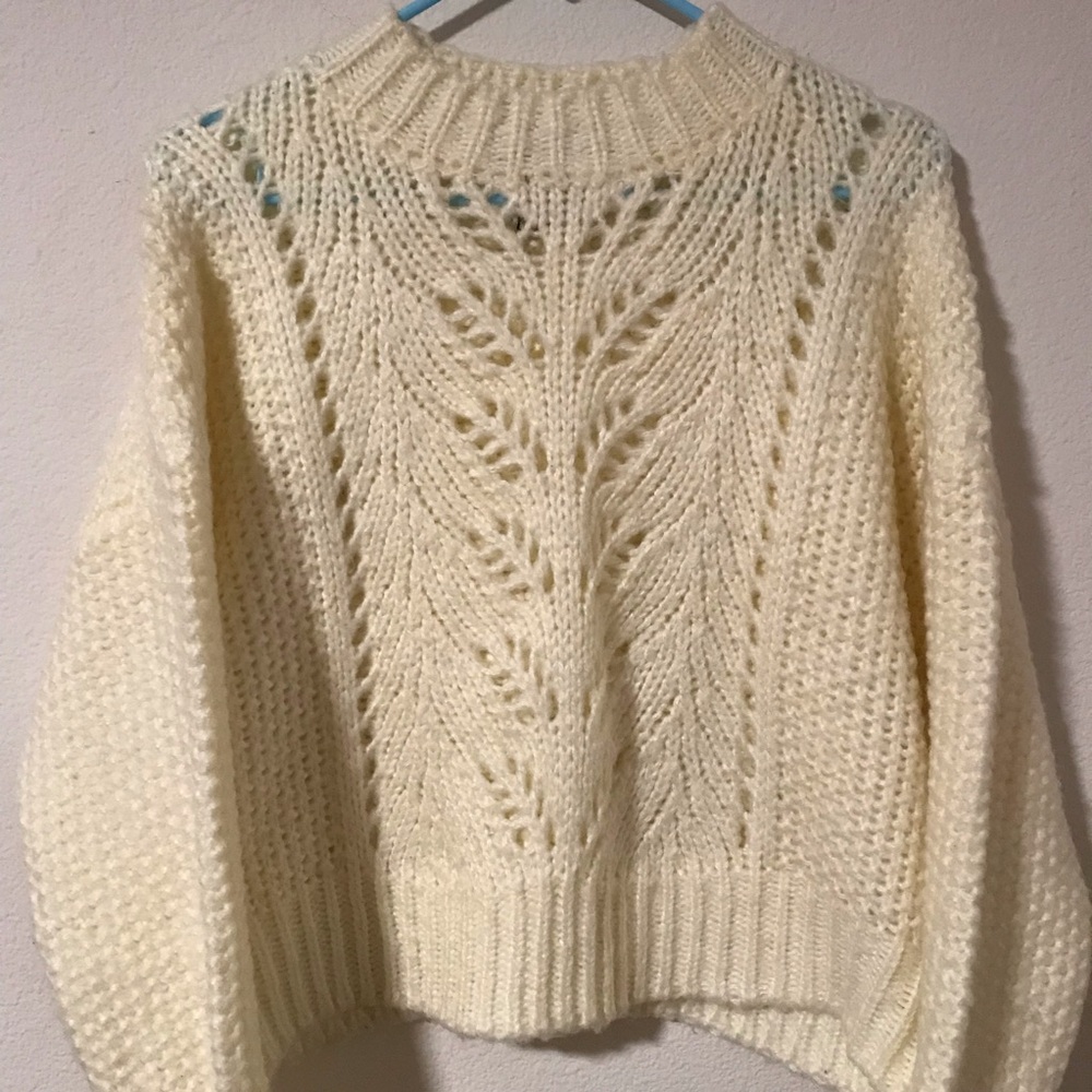 Cream Knit Women's Sweater